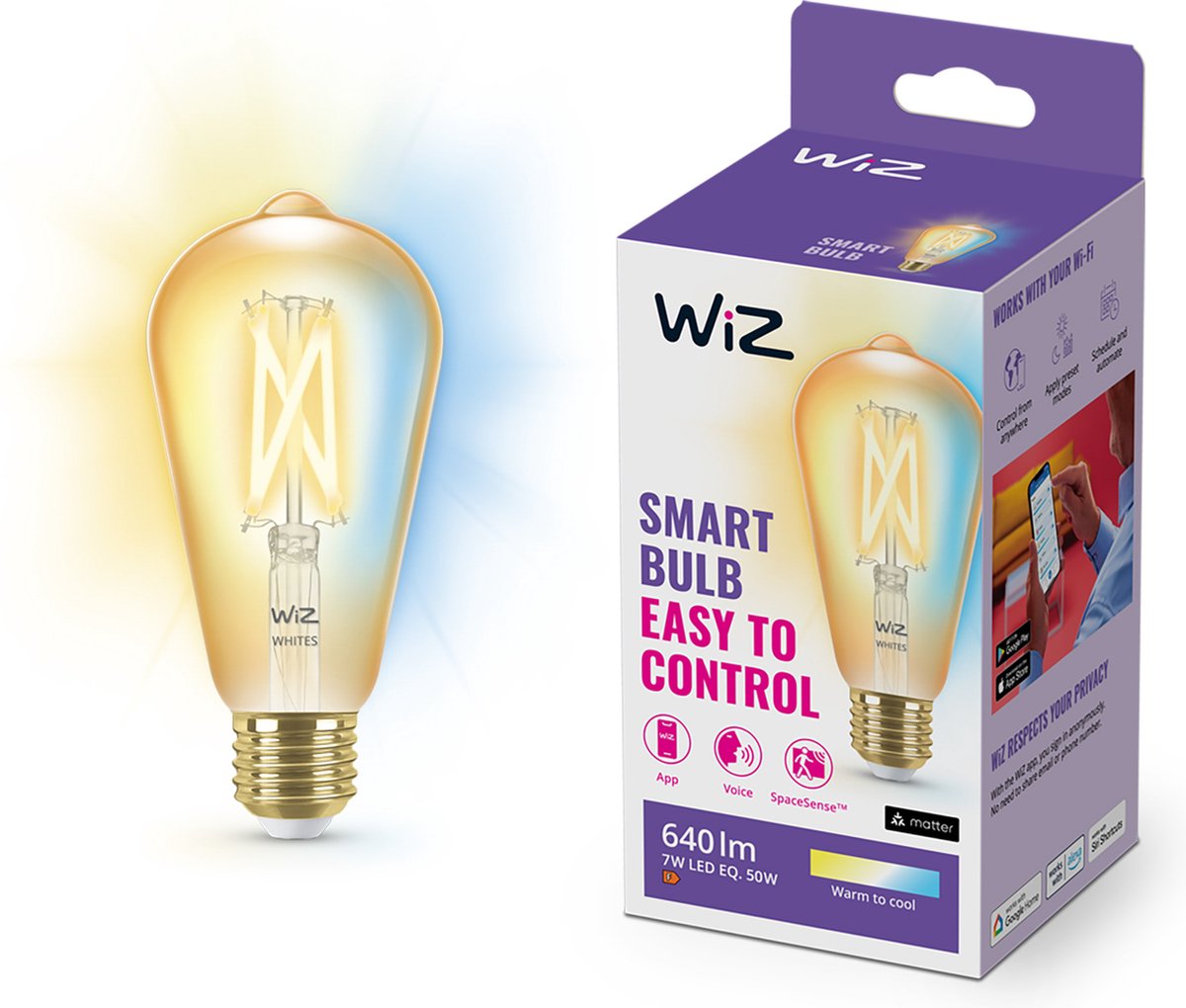 Wiz Filament Amber ST64 E27