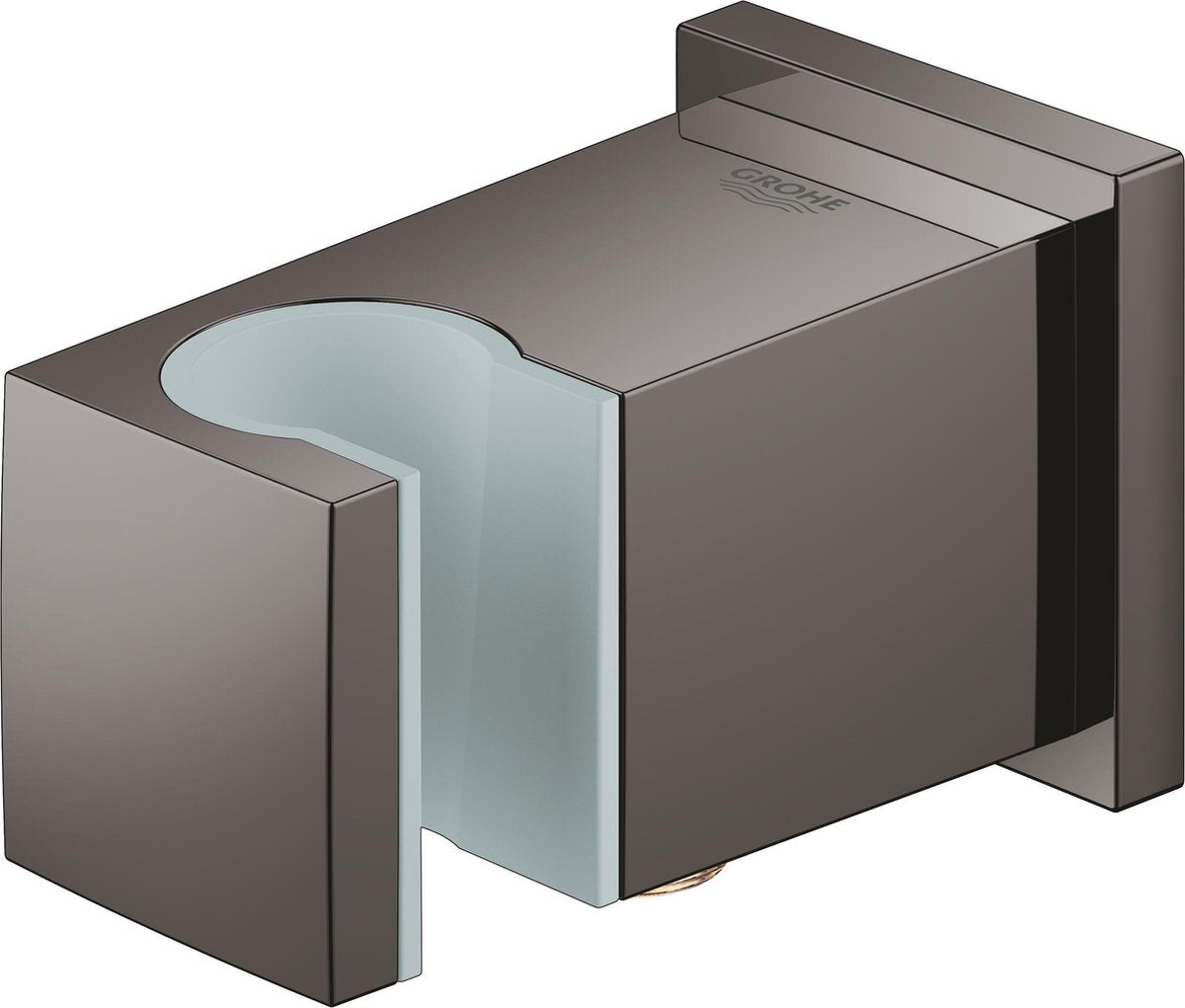 Grohe euphoria cube douche wandaansluitbocht met wandhouder - hard graphite - 26370a00