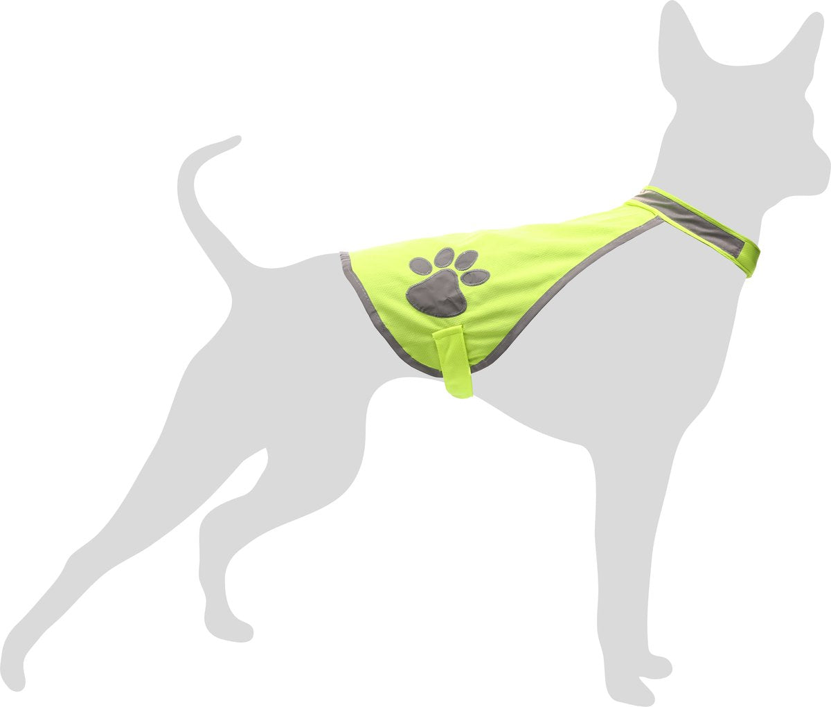 Chaleco de seguridad para perros Flamingo refi - amarillo - 34 cm de largo de espalda