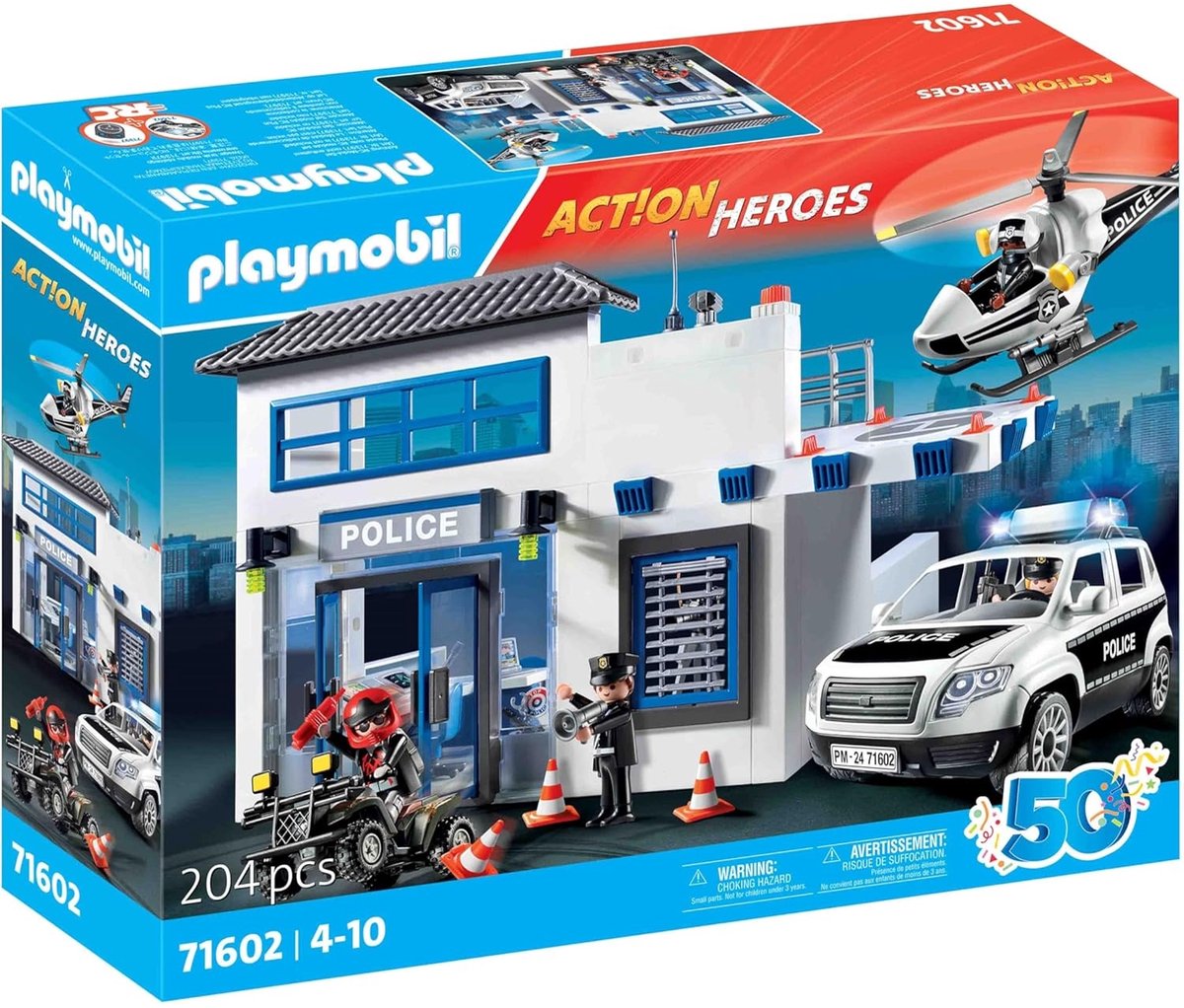 Playmobil Action Heroes Station de policía con vehículos