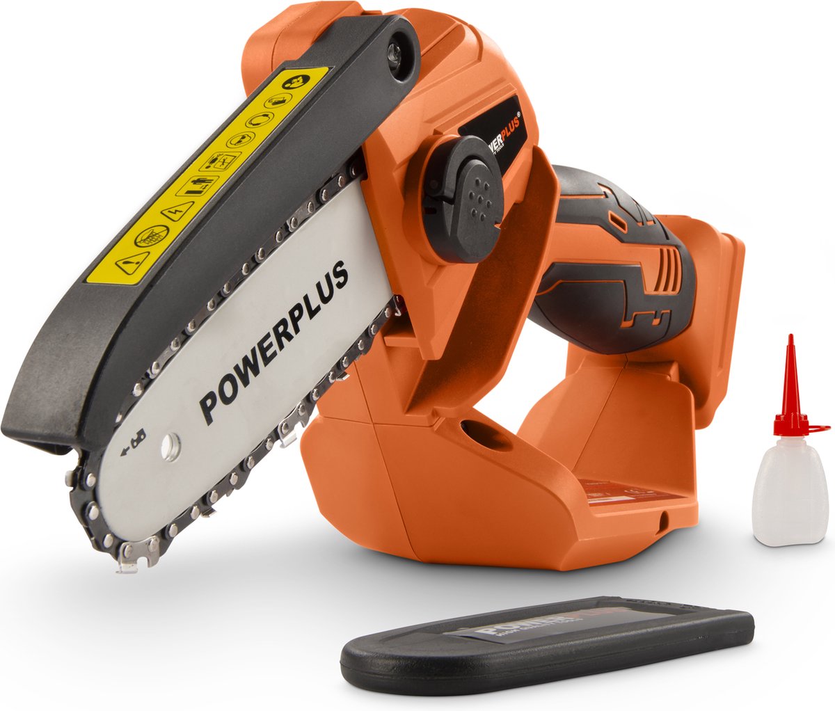 Motosierra inalámbrica powerplus dual power powdpg7572 - sierra de podar a batería de 20 v, sin batería ni cargador, hoja de sierra de 10 cm con 14 dientes, herramientas de jardín