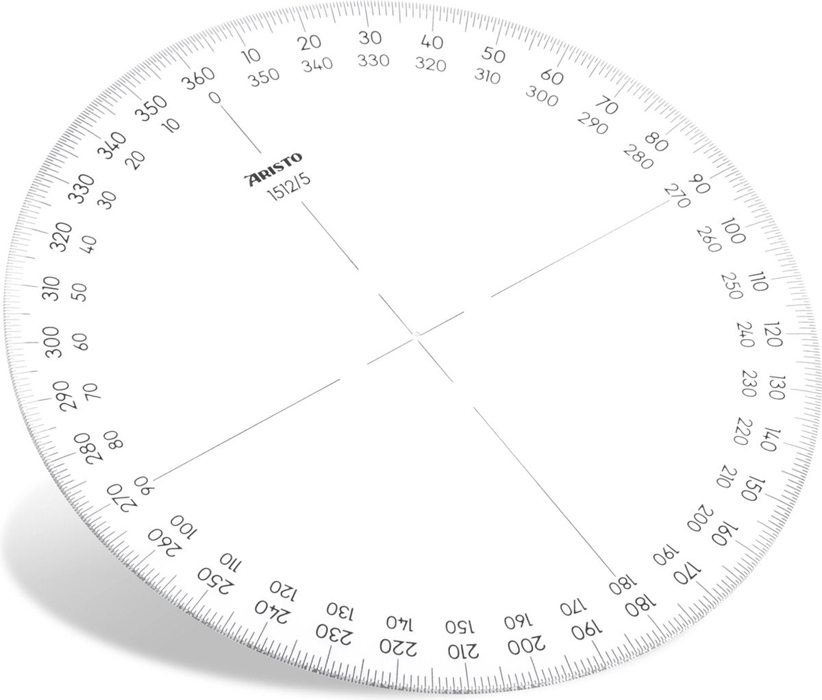 Aristo kompasroos 360� 12 cm glashelder acrylglas ar-1512 5