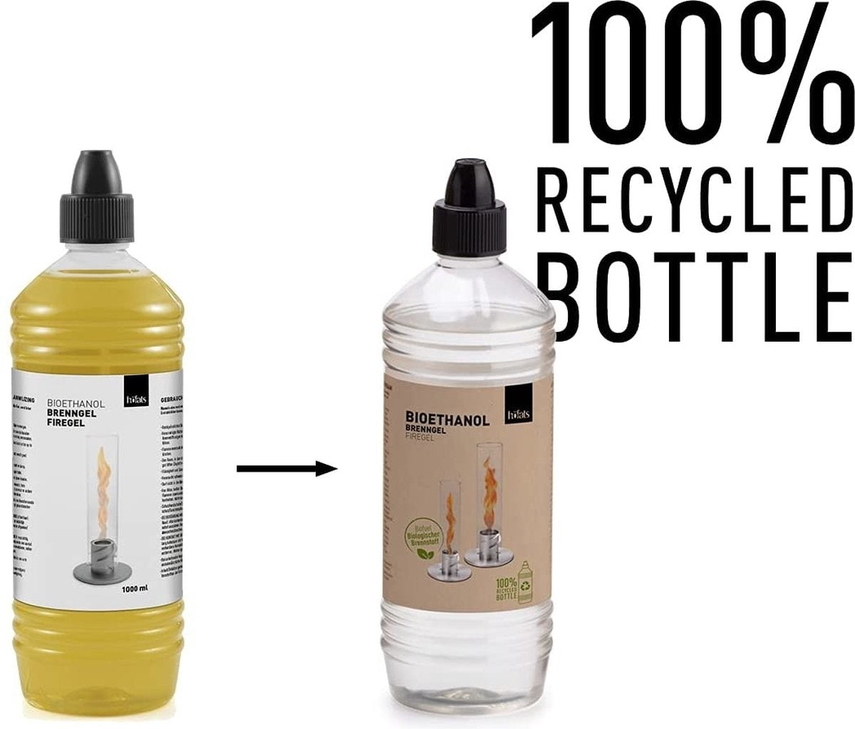 Höfats - botella de combustible de bioetanol spin 1 litro - bioetanol - transparente -