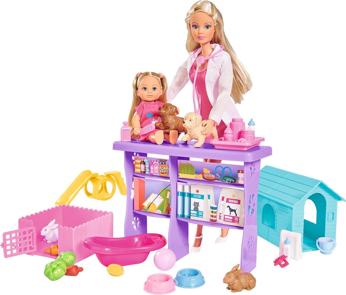 Simba steffi love - mondo animale - 29 cm - bambola - da 3 anni