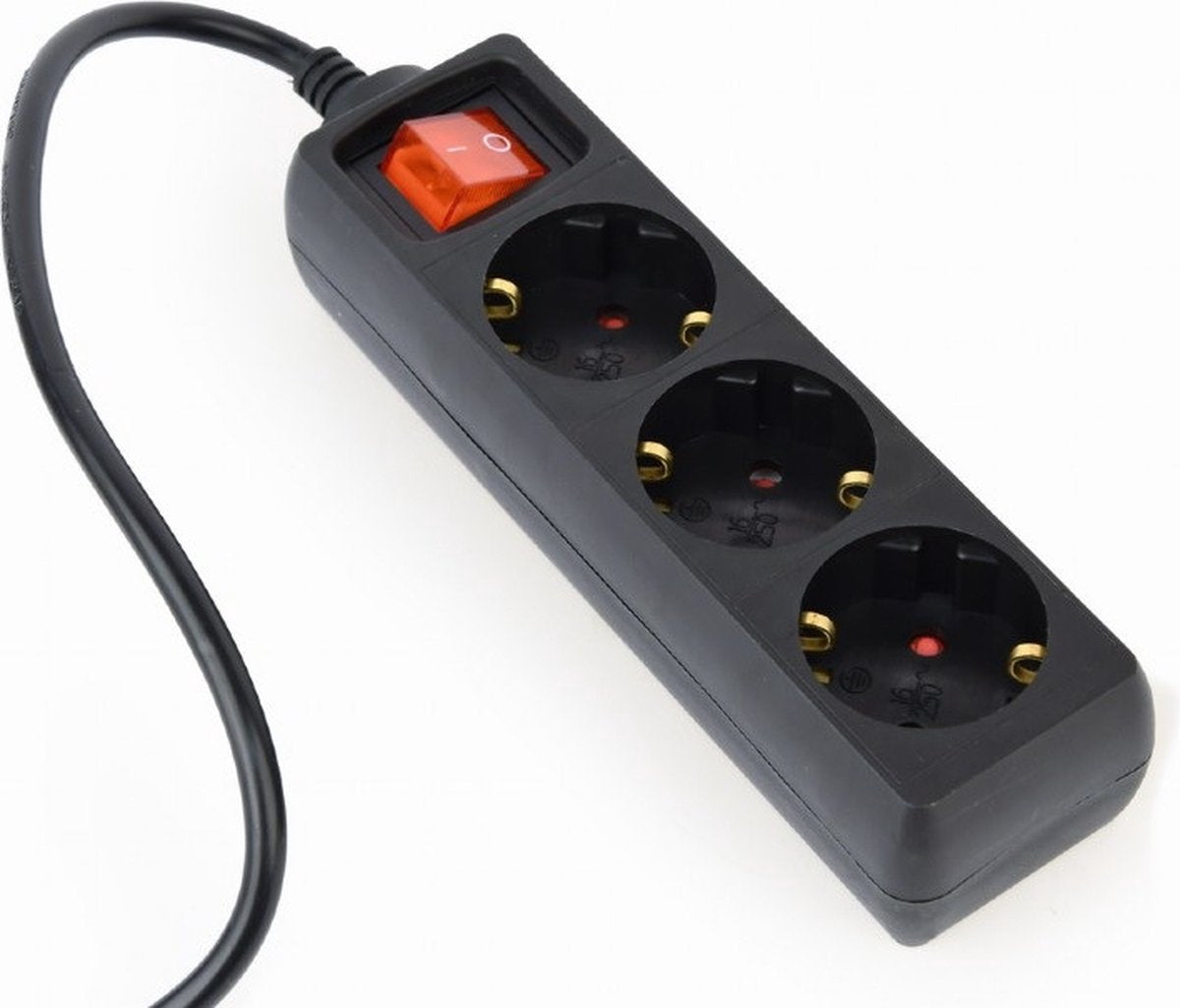 Multipresa Energenie con spina IEC C14 e 3 contatti CEE 7 3 - con interruttore nero - 0,60 metri