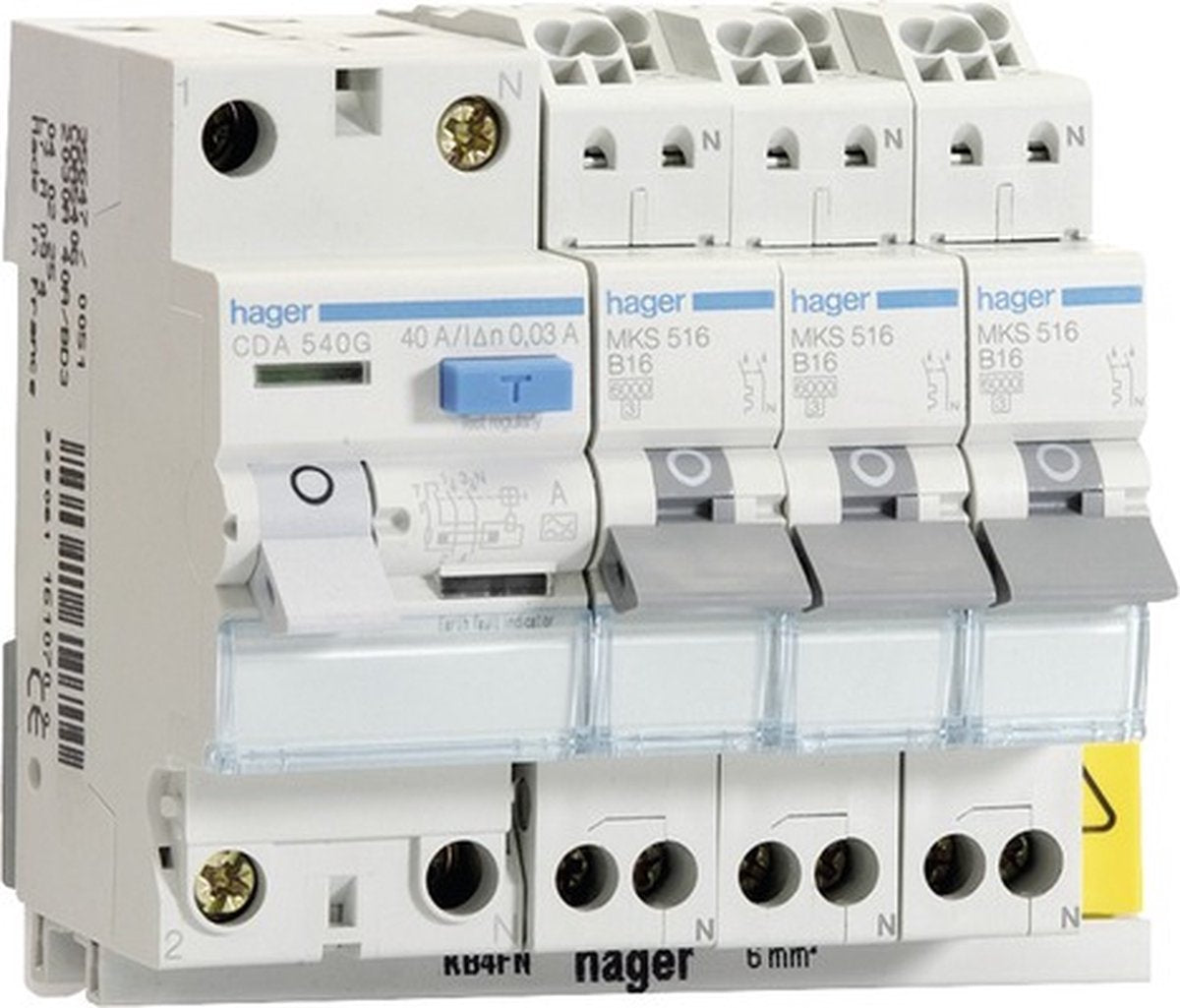 Unidad integrada Hager vision con disyuntores - vks03combi - e32bd