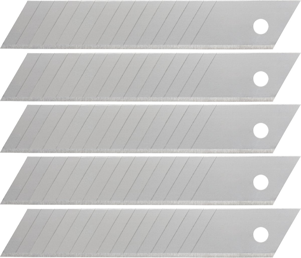 Wolfcraft - 5 afbreekmessen 18 mm - reservemesjes - 15 segmenten - 4182000