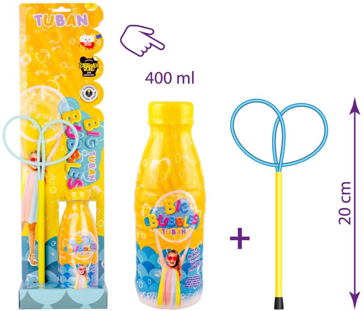 Tuban - set – soap bubble ring mini butterfly + liquid 400 ml