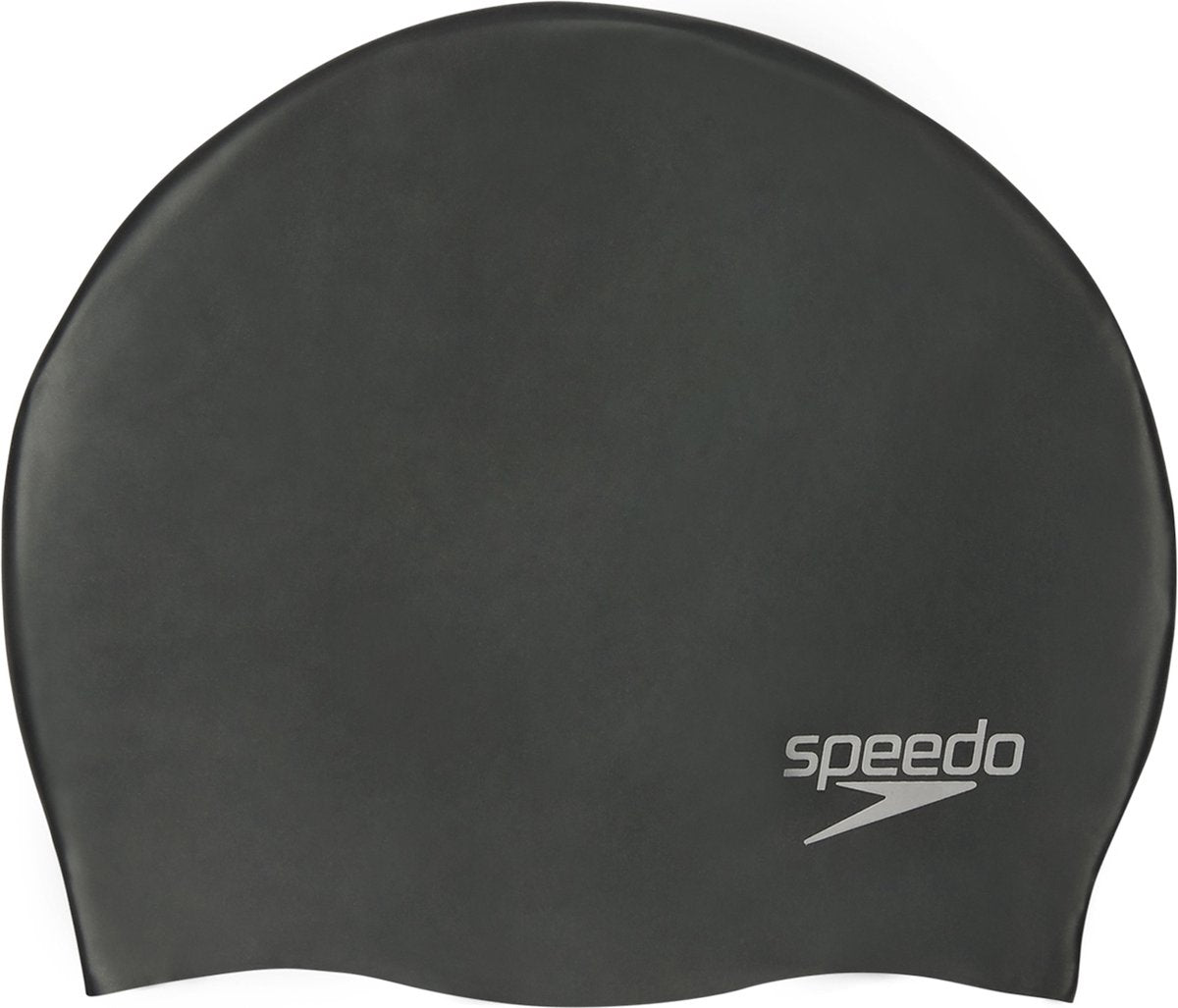 Gorro de natación Speedo Plain Moulded Silicone Cap - negro