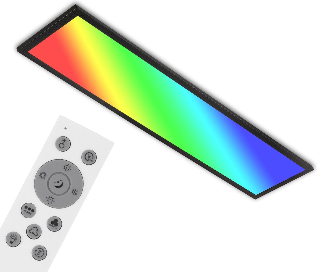 Briloner - Lampada da soffitto a LED - lampada da soffitto con RGB CCT - dimmerabile - con telecomando - 100x25x6,6 cm (LxLxH)