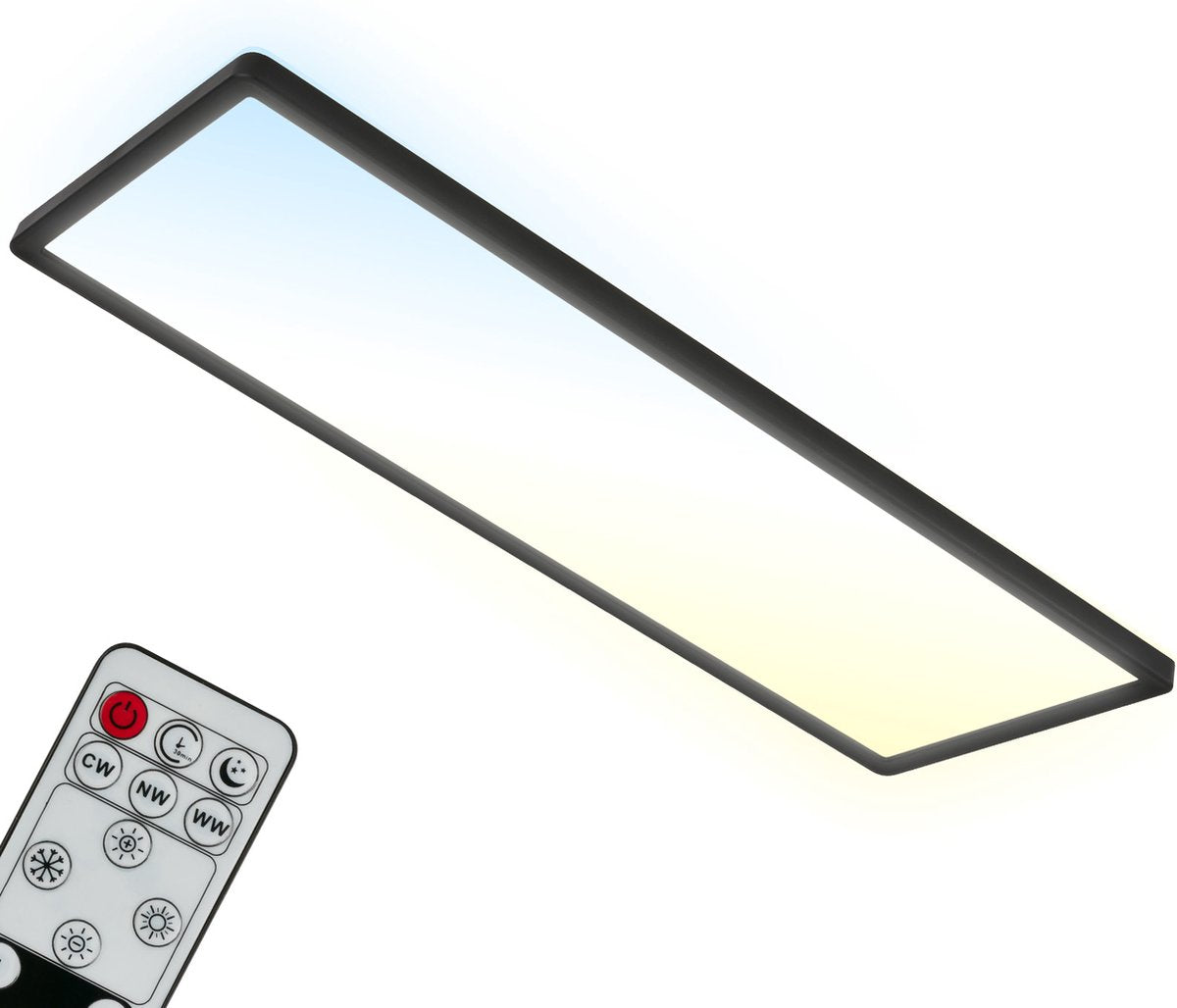Briloner slim - Plafoniera LED - con telecomando - dimmerabile - 23w - 3000lm - nero