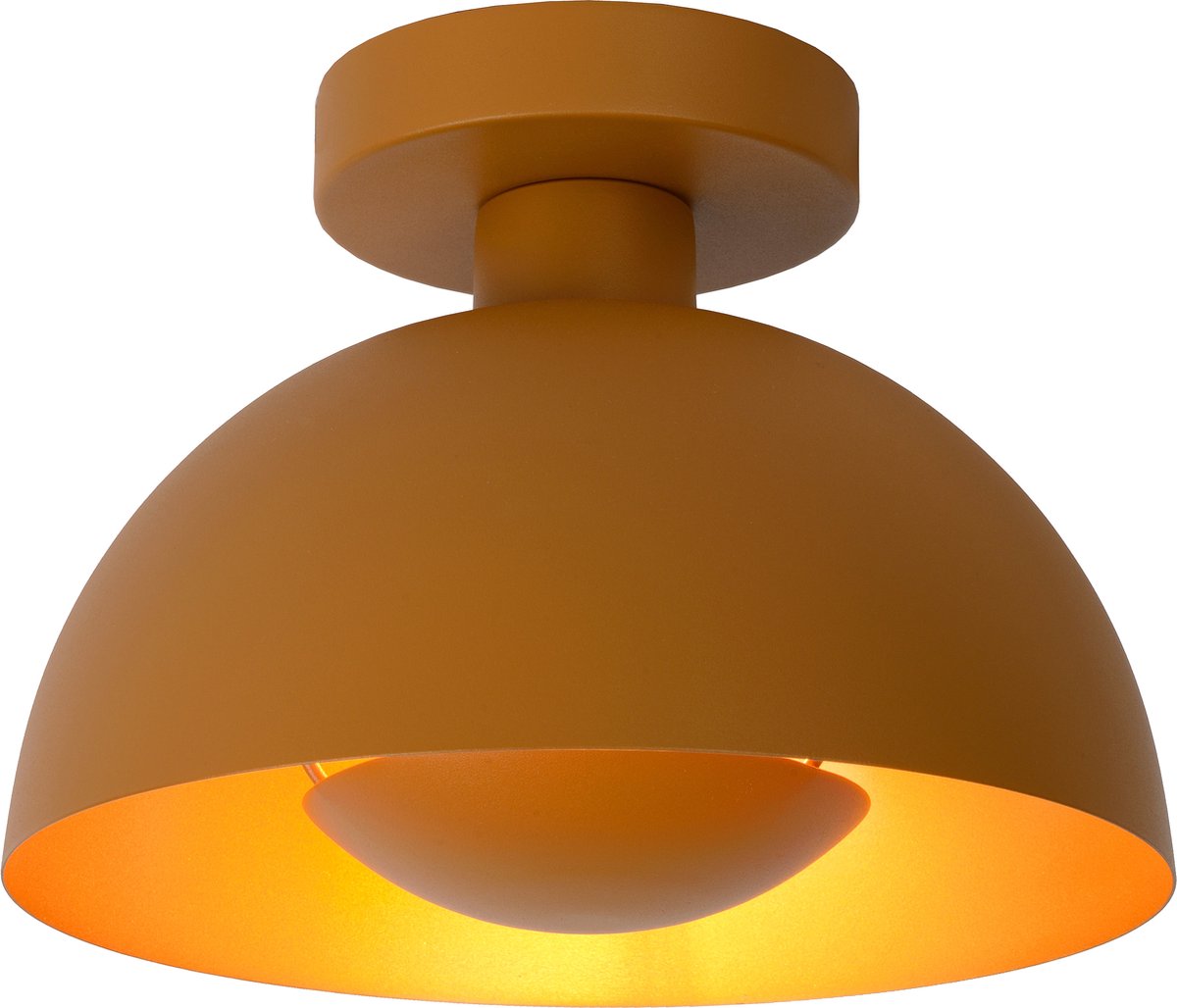 Lucide siemon - lampada da soffitto (lampada da soffitto) - ø 25 cm - 1xe27 - giallo ocra