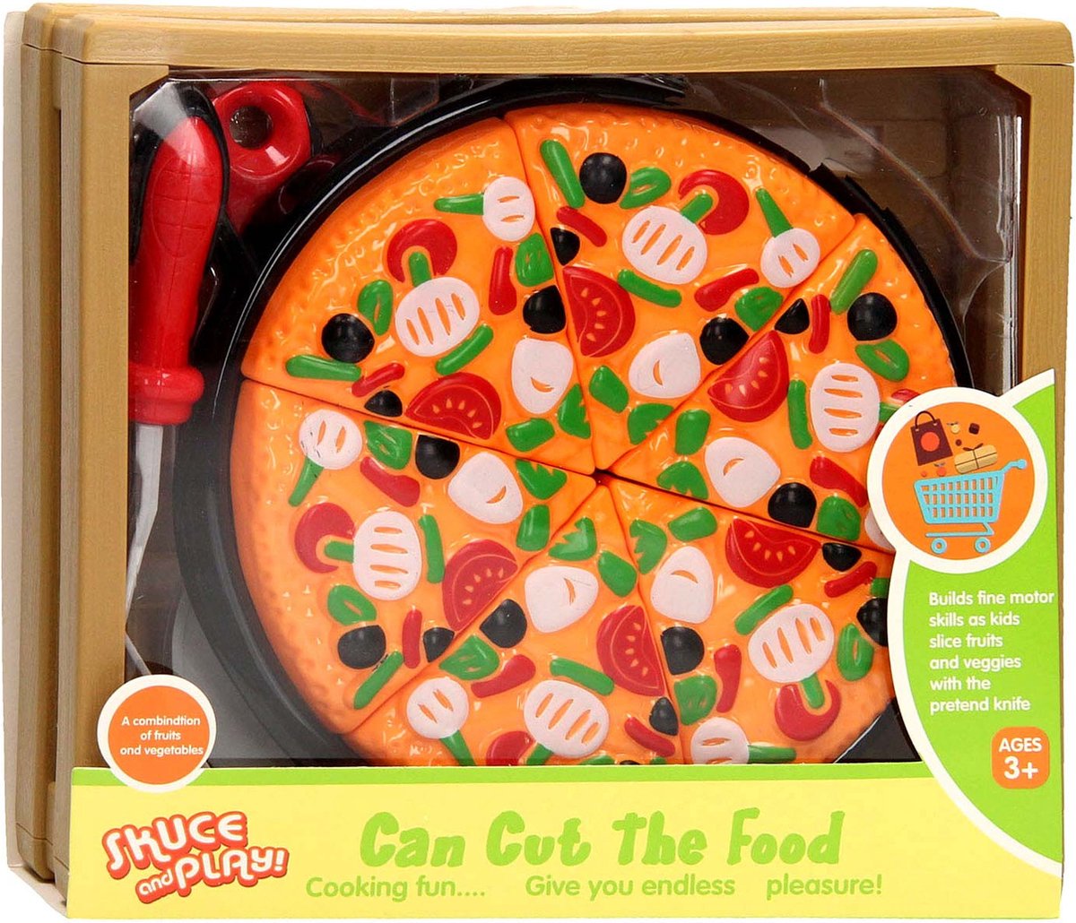 Cortar comiendo en kist pizza