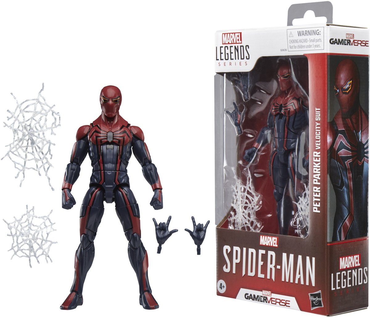 Hasbro spider-man marvel legends gamerverse action figure peter parker velocity suit 15 cm action figuur