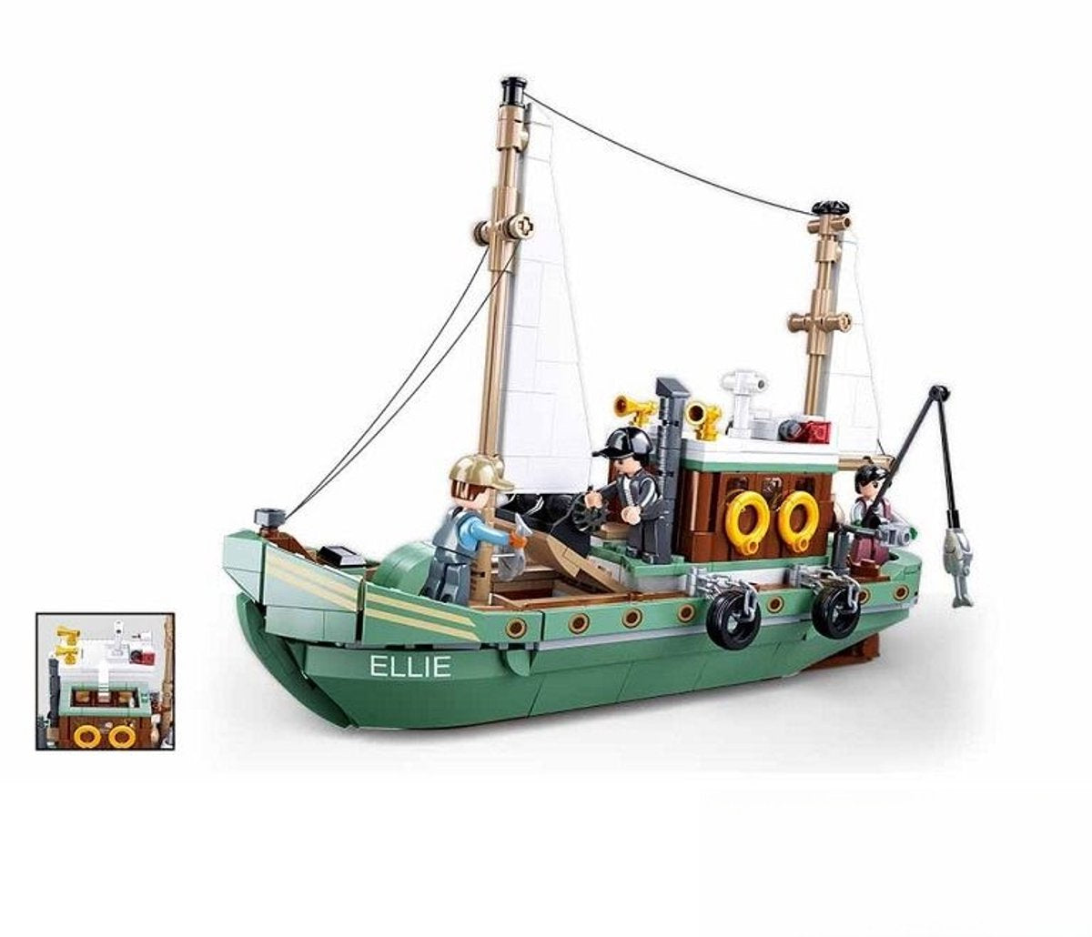 Barco de pesca de ladrillos modelo Sluban (m38-b1119)