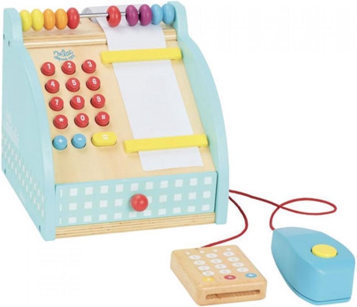 Juego de juguetes de caja registradora de madera Vilac - 25 piezas