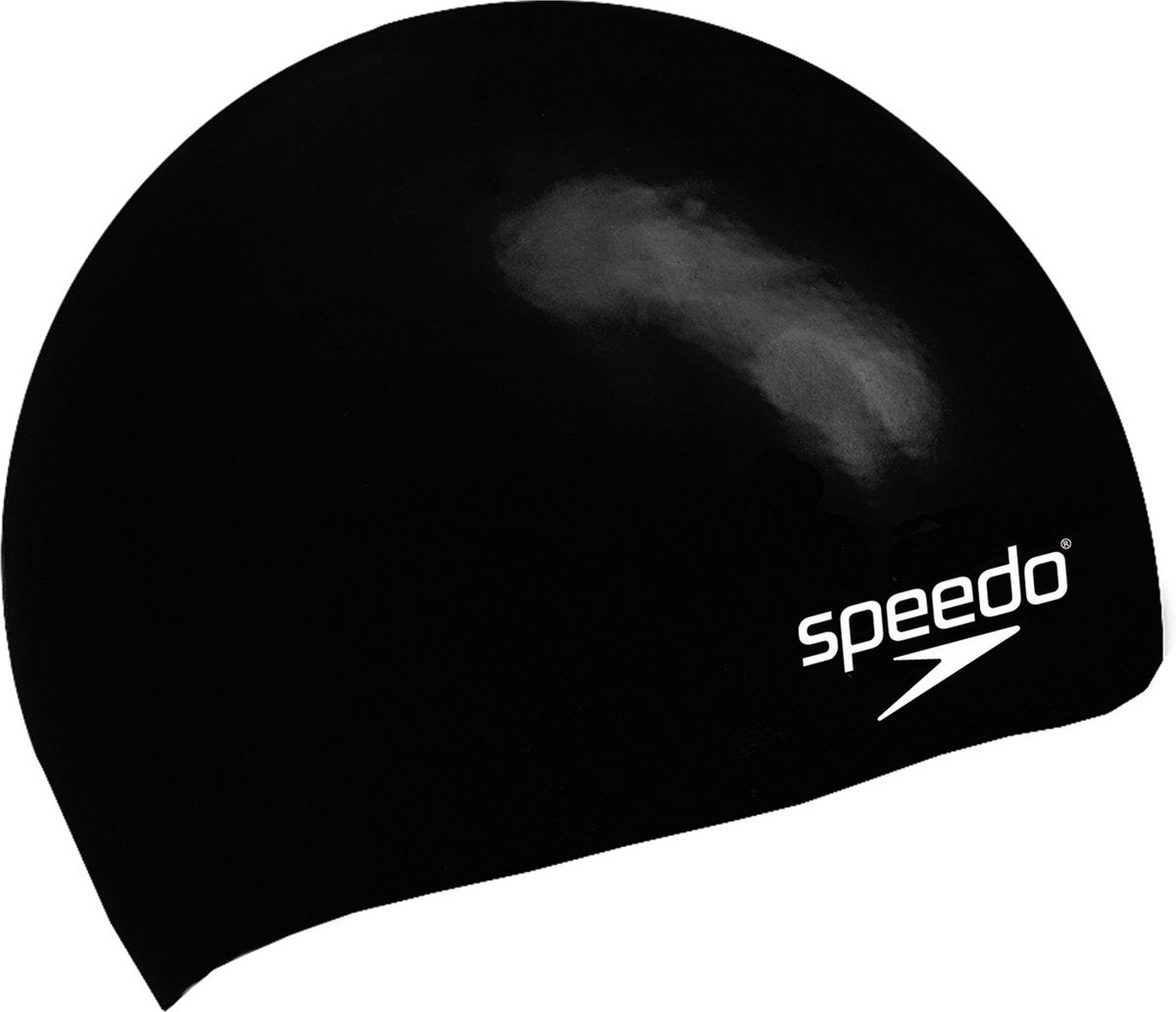 Speedo gorro de natación junior de silicona moldeada lisa - negro
