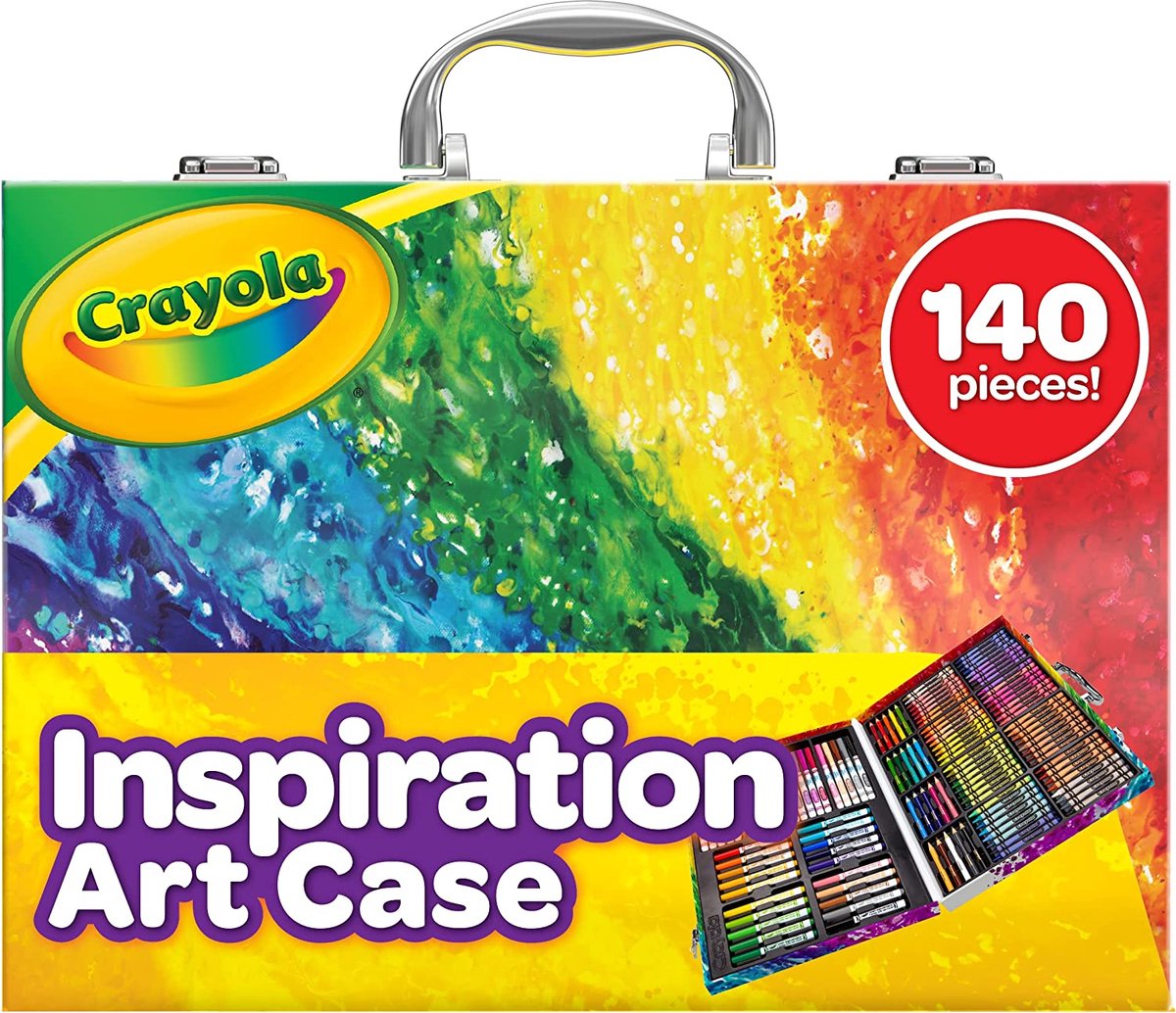 Crayola - pacchetto hobby - ispirazione valigia da colorare per bambini - 140 pezzi