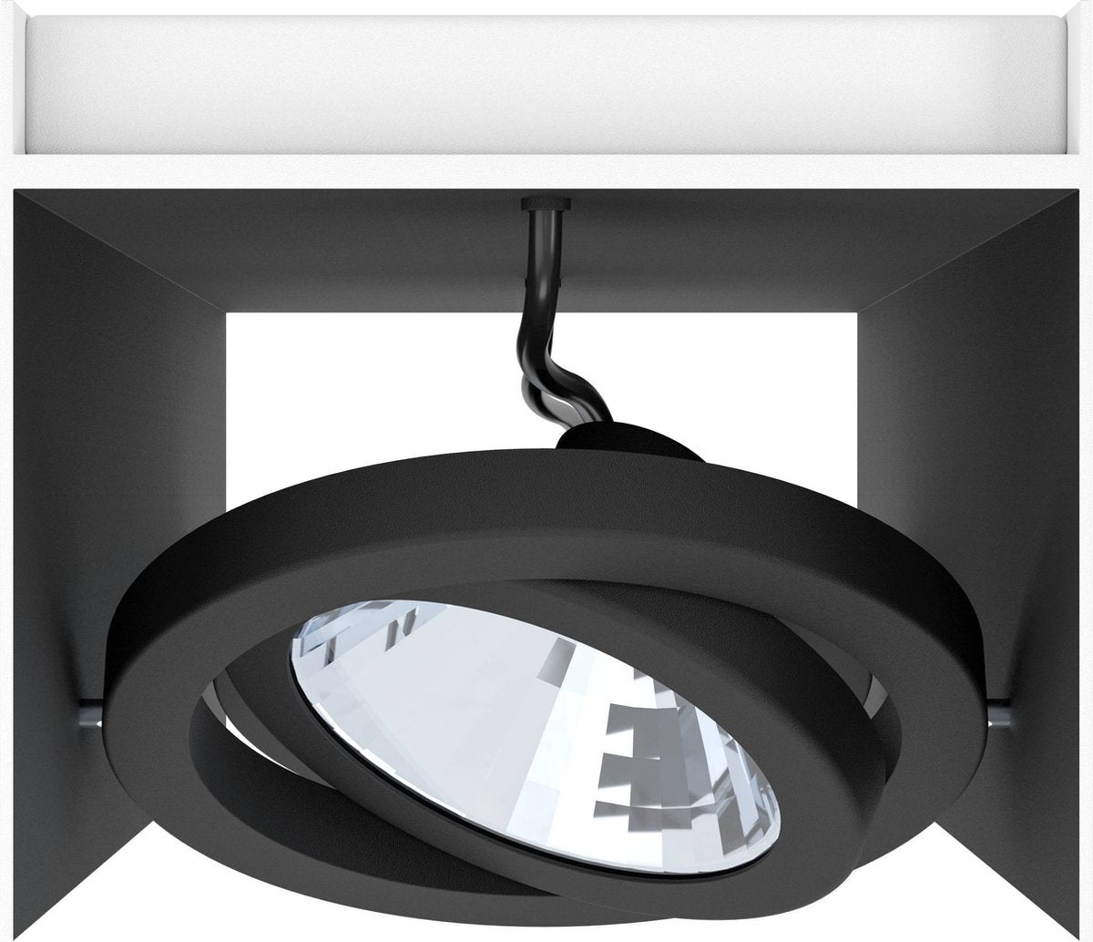 Eglo vidago - led plafondlamp - 1-lichts - wit zwart