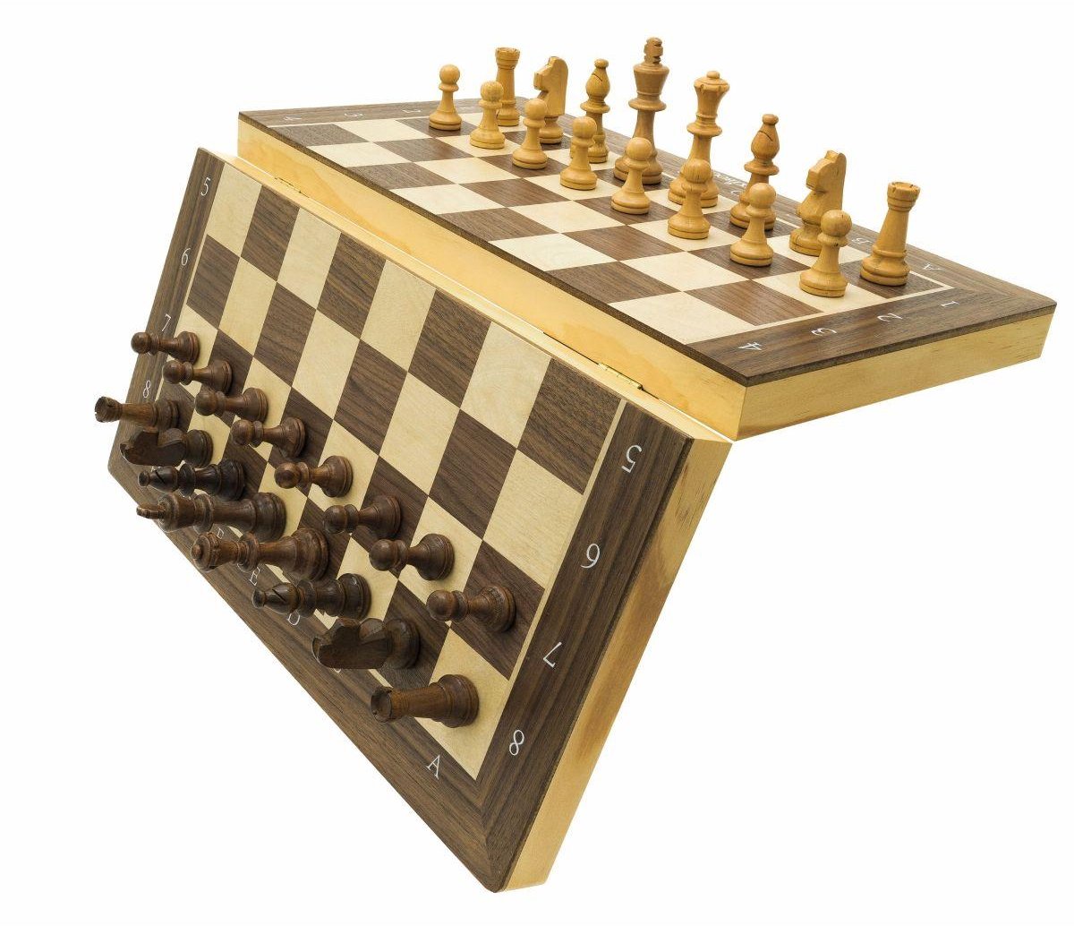 Juego de ajedrez plegable magnético de madera Lexibook