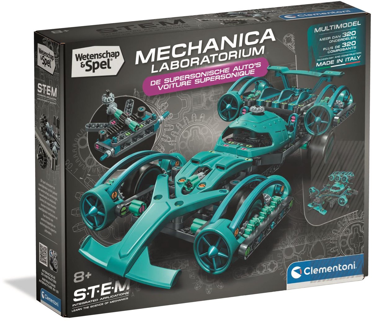 Auto da corsa del gioco scientifico Clementoni - Oltre 320 parti.