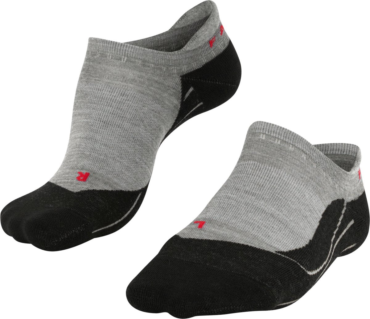 Falke tk5 invisible anti-blaar dun wol functioneel materiaal wandelsokken dames grijs - maat 41-42