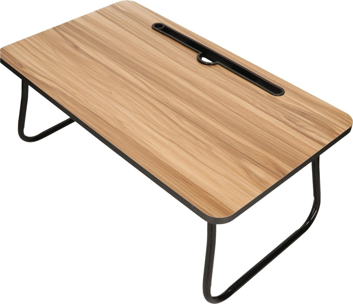 Tavolino da letto senza marchio senza marchio - gambe pieghevoli - tavolo per la colazione - tavolo per laptop - MDF
