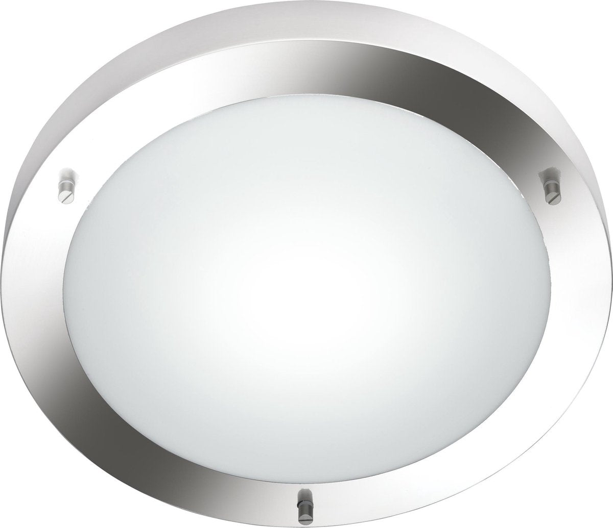 Trio condus - plafondlamp - nikkel mat - excl. 1x e27 60w - badkamerverlichting - ip44