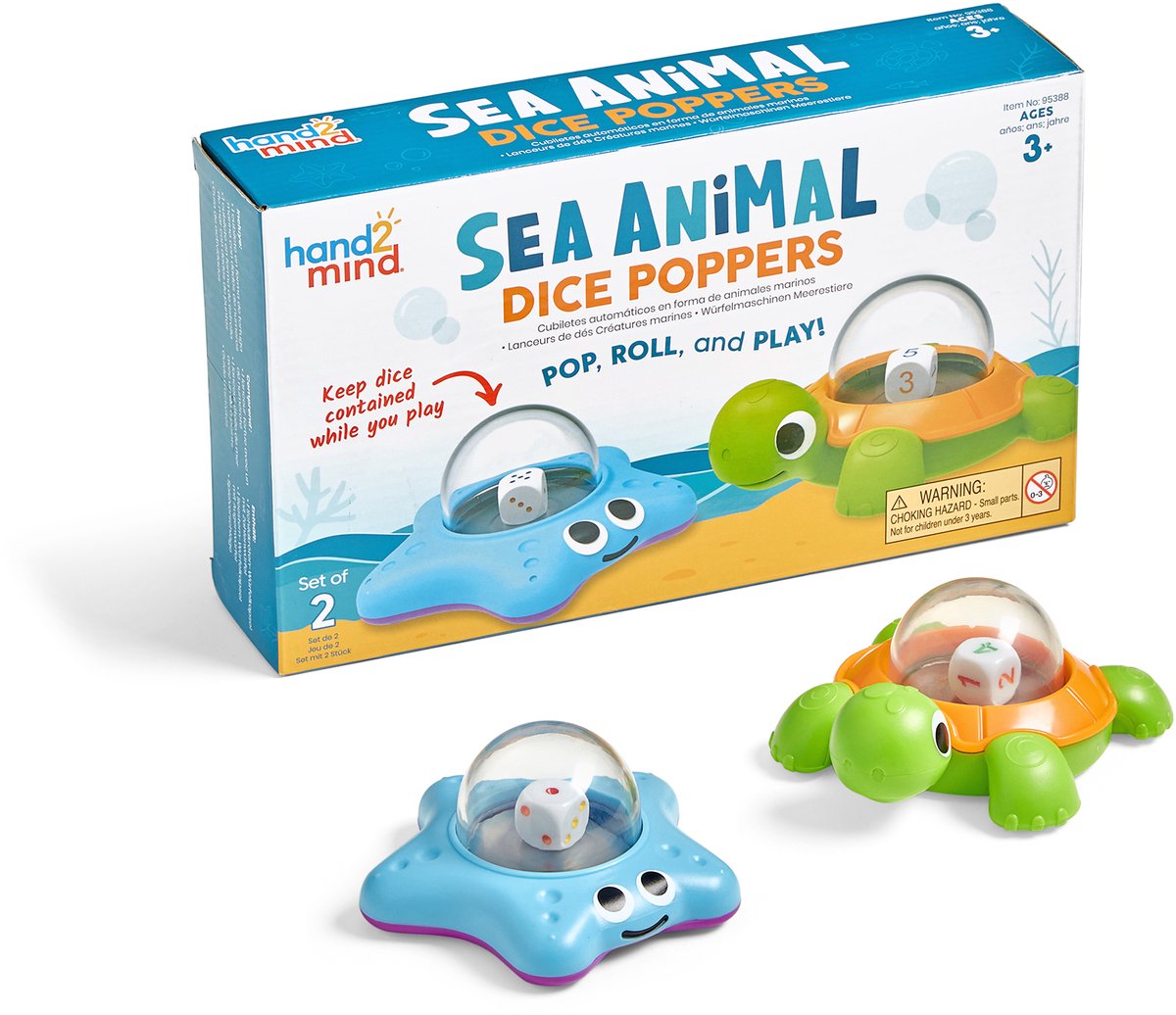 Risorse didattiche per dadi con animali marini - 3+