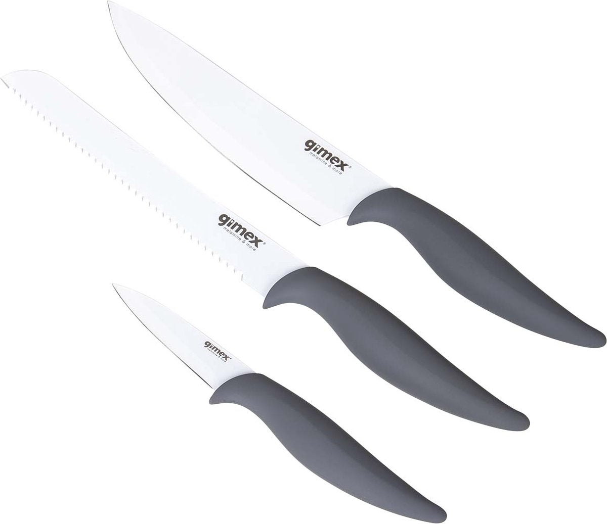 Set coltelli Gimex - grigio bianco - 3 pezzi