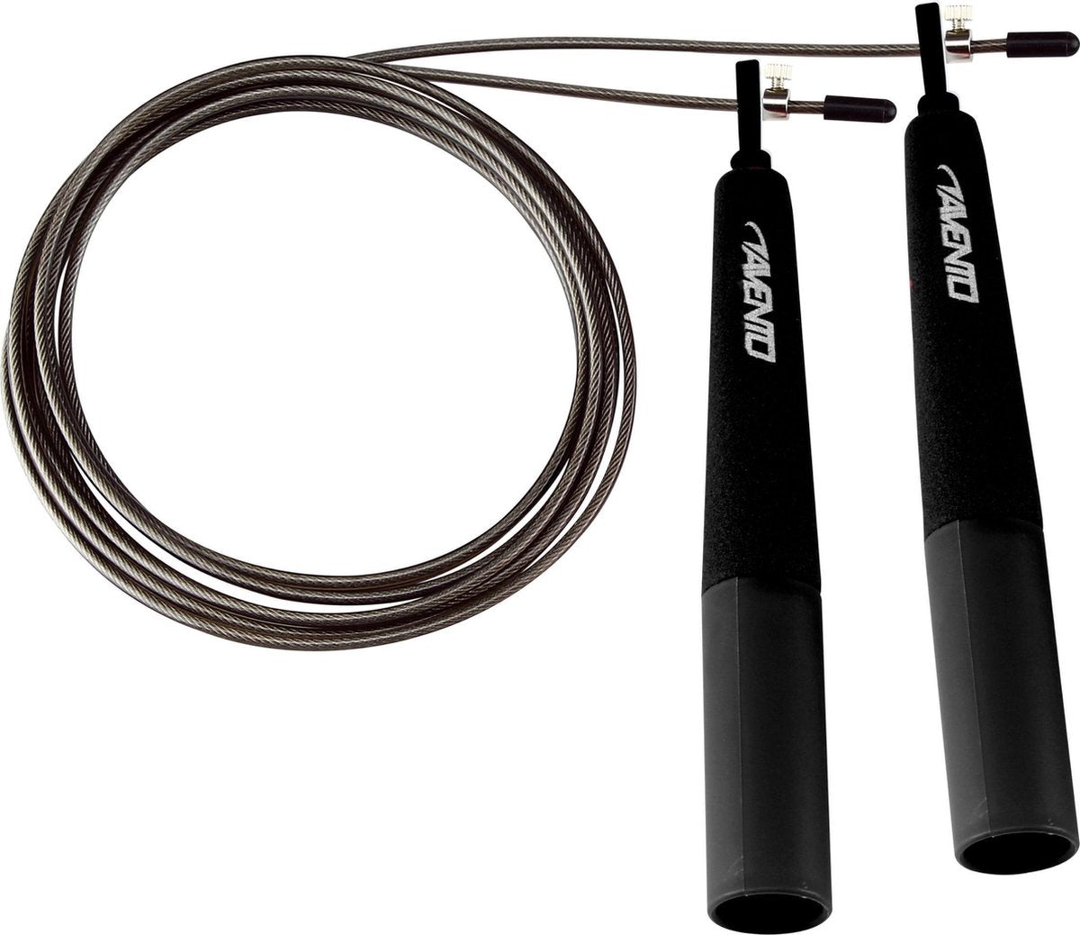 Avento corda per saltare in acciaio - speed grip - nera