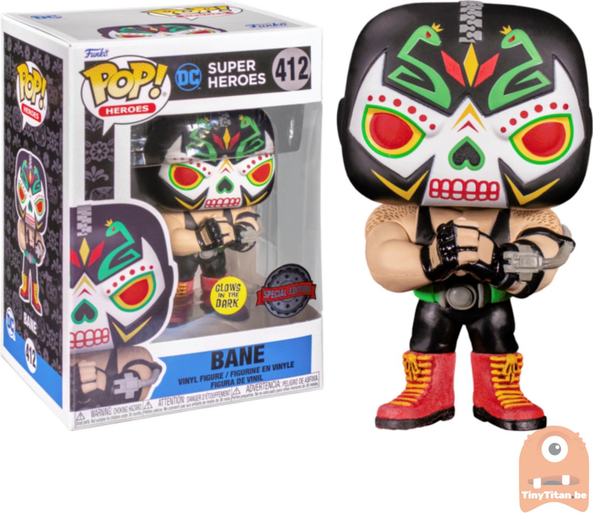 Funko pop! dc super heroes - bane #412 exclusive glow in the dark