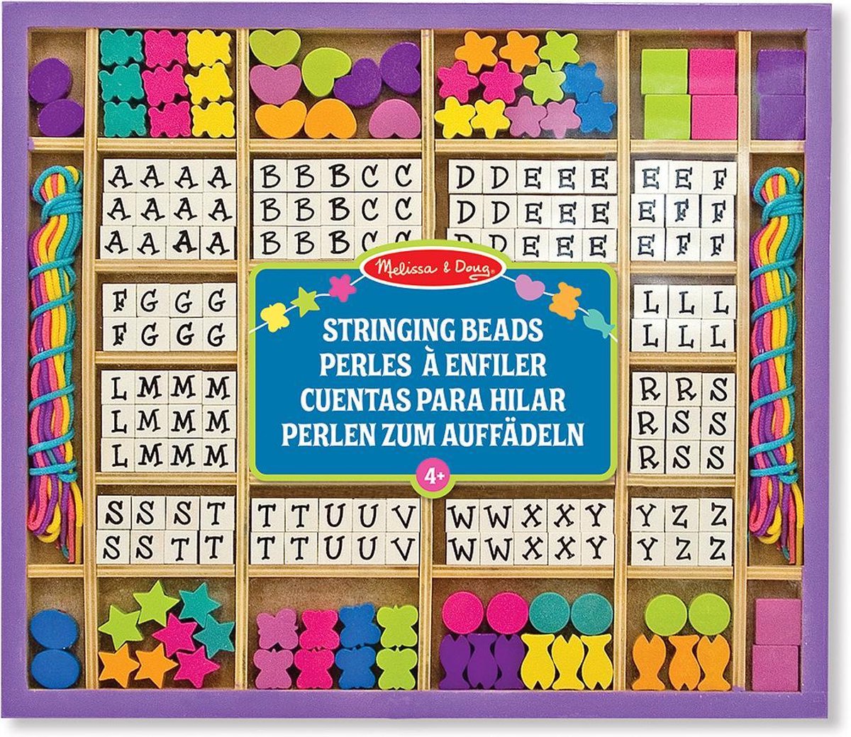 Set artigianale con perline in legno Melissa Doug - 200 perline