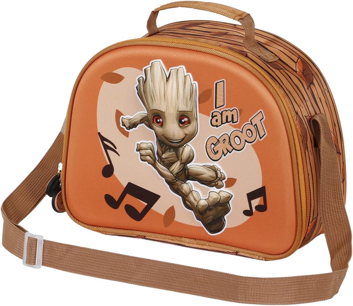 Karactermania - marvel - masters of the universe - i am groot soundtrack - 3d thermische lunchtas - snack - bruin