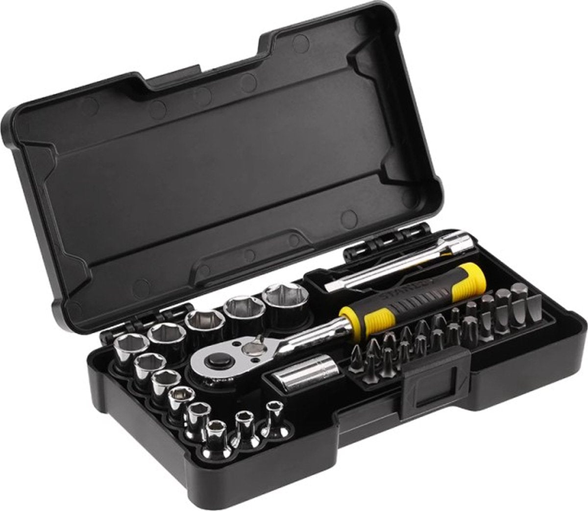 Set di prese compatte Stanley 1 4 porte 37 pezzi - stmt82672-0