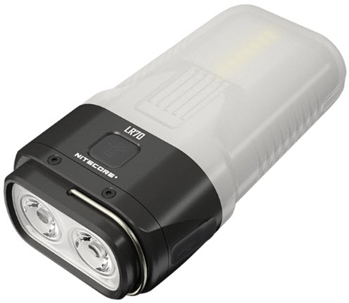 Nitecore nc-lr70 lr70 campinglamp led 3000 lm werkt op een accu 271 g zwart