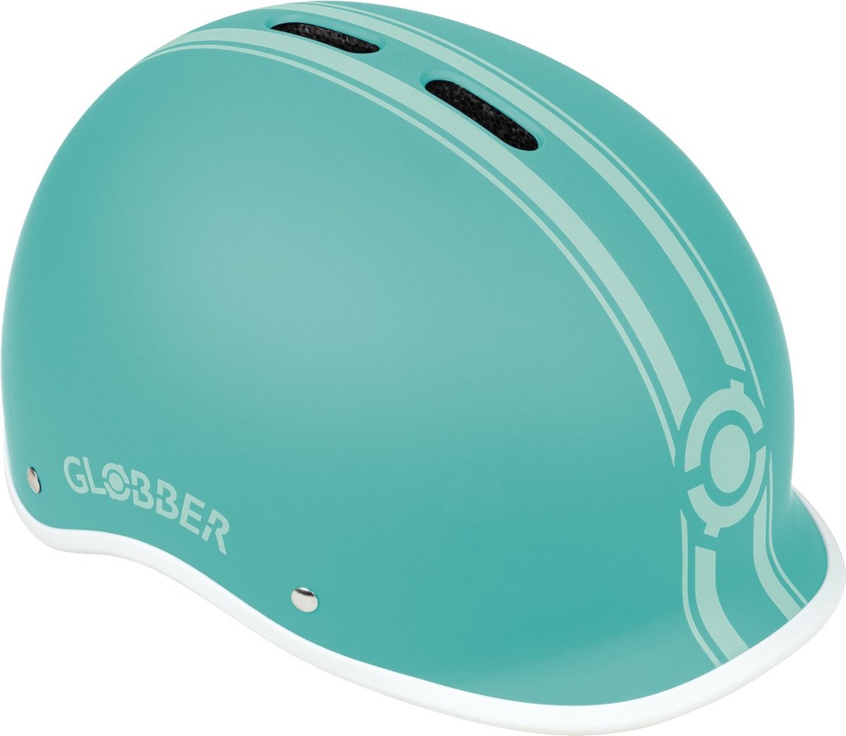 Casco globber - casco urban s m mint - moneda - iluminación led - casco abs - ajustable - s-m 51-55 cm