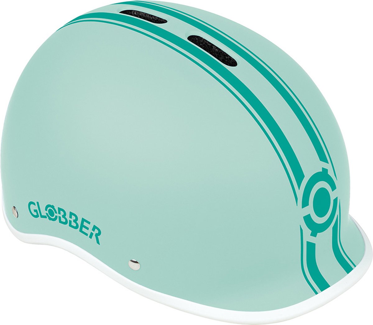 Casco globber - casco urban xs pastel mint - mint - iluminación LED - casco abs - ajustable - xs 47-51 cm