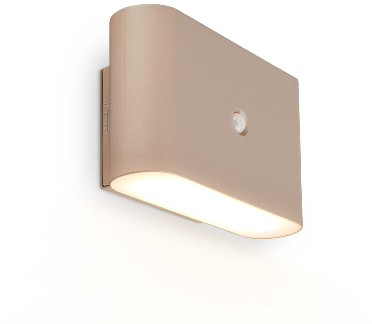Briloner chet – led wandlamp oplaadbaar – zonder stroom boren – met bewegingssensor – warm wit licht – met kleefpad – beige – 16 x 9,5 x 6,5 cm