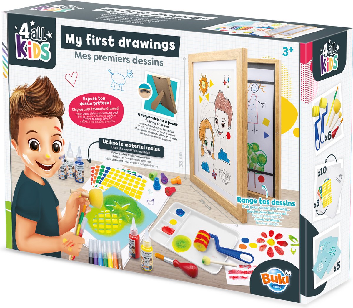 Buki france buki - il mio primo set da disegno - disegnare e colorare - giocattoli creativi