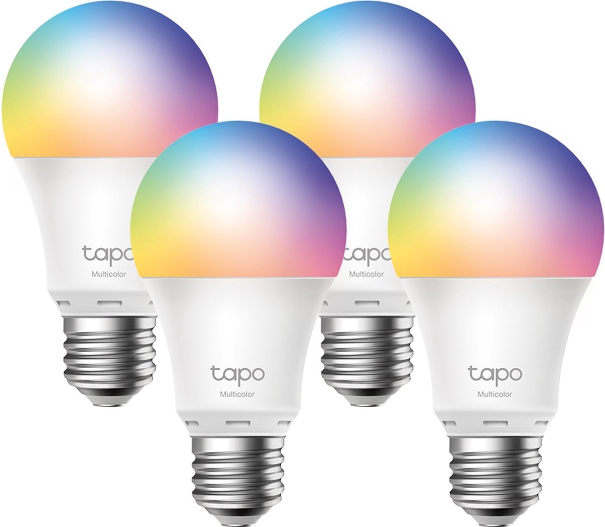 Lámpara LED inteligente tp-link tapo l530e e27 - casquillo grande - color blanco - WiFi - paquete de 4
