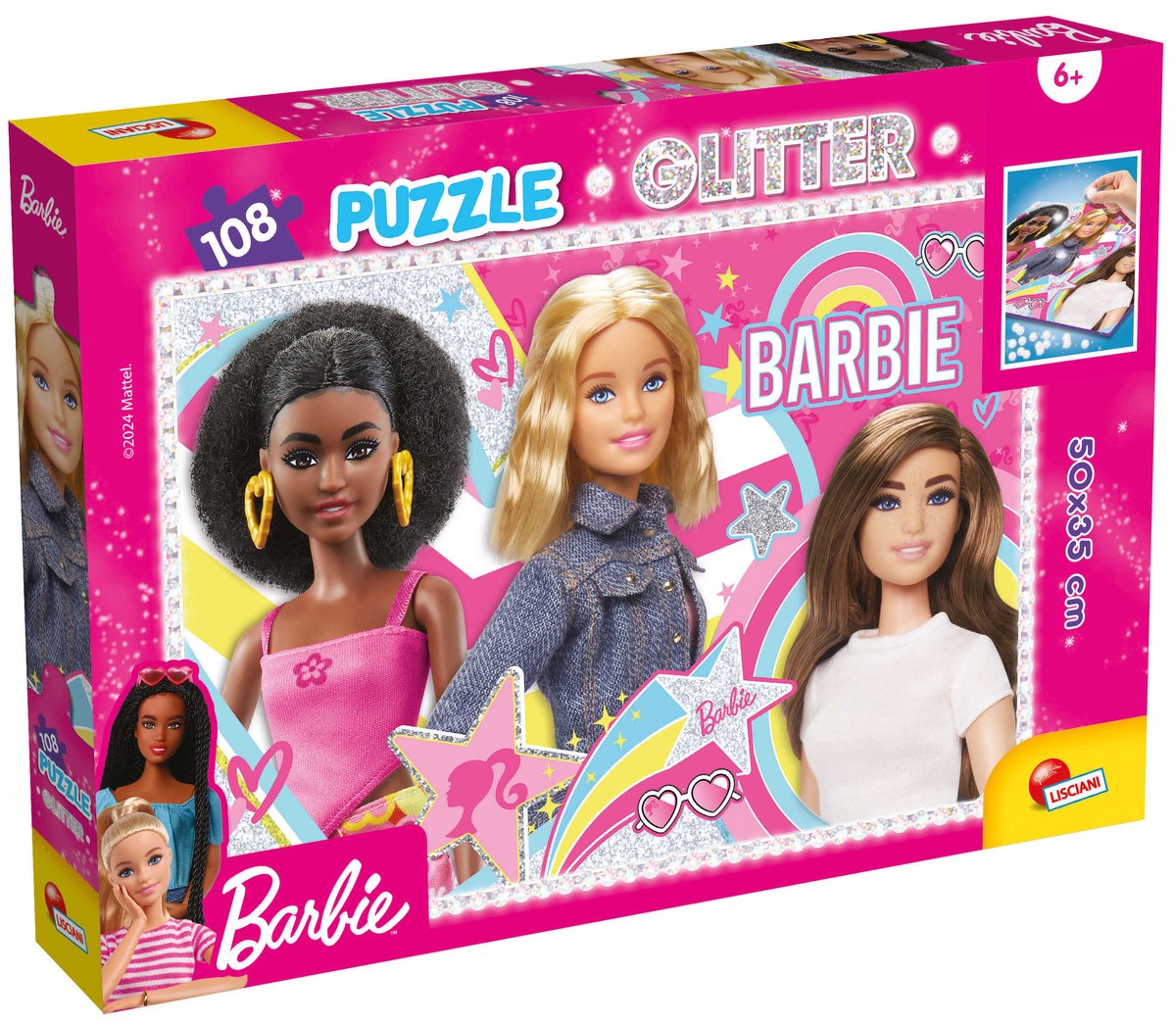 Lisciani Barbie Glitter Puzzle 108- La migliore amica per sempre!