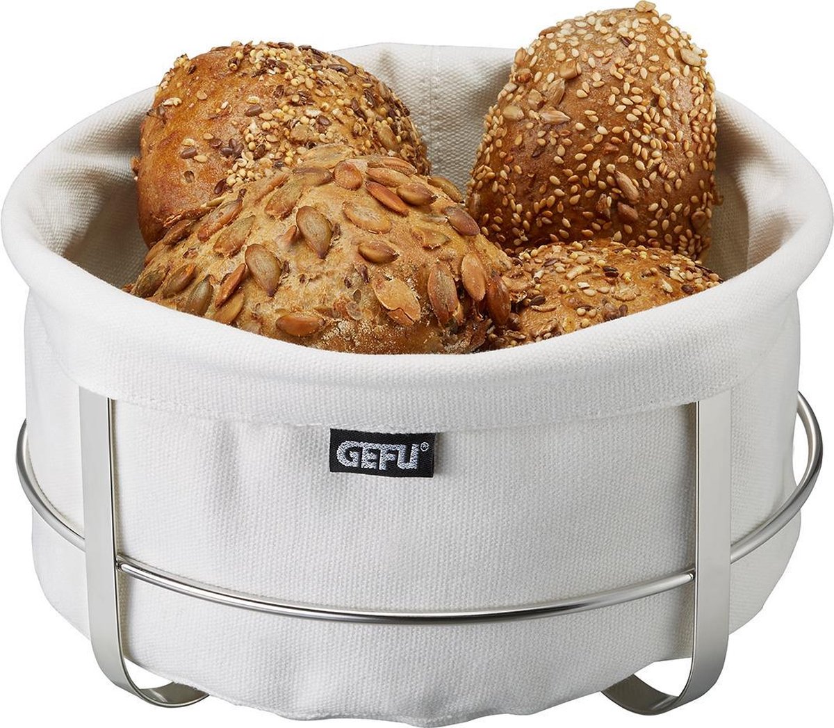 Cesta de pan para brunch Gefu - plegable - algodón de acero inoxidable