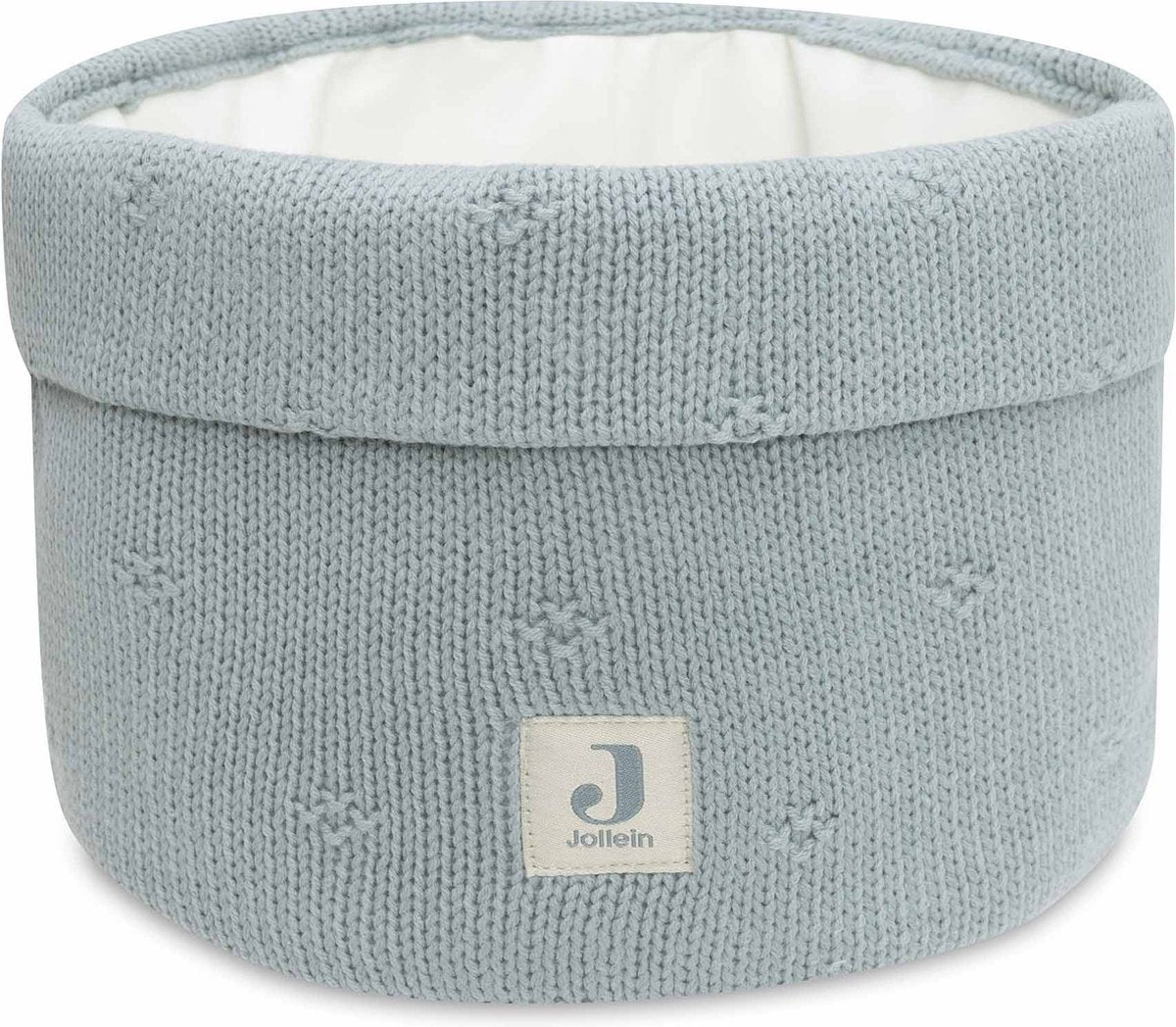 Jollein - commodemandje - commode mandje voor babykamer- 14x18cm - opbermand - cosy knit sea green