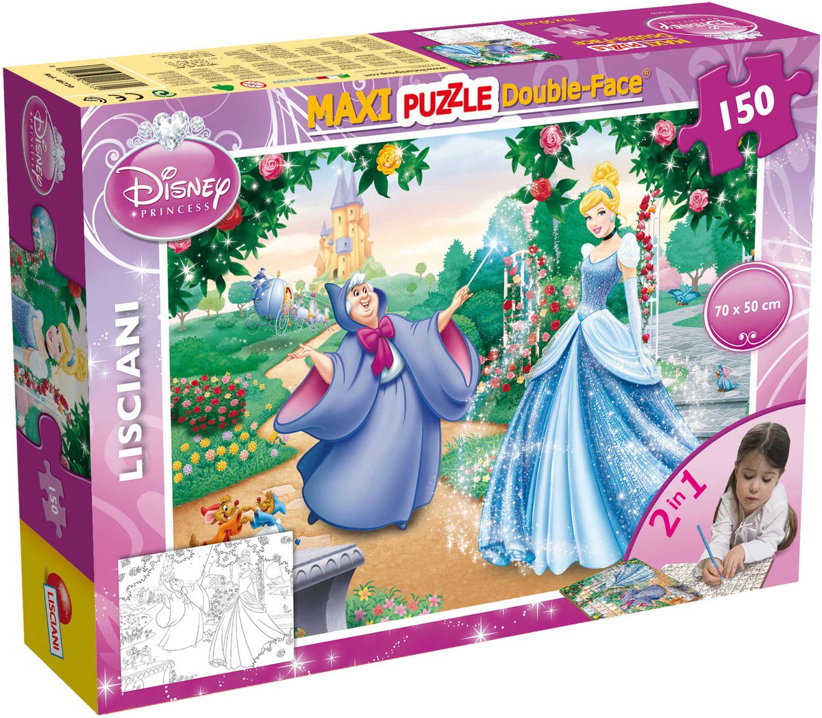 Lisciani disney puzzle df maxi piso 150 cenicienta
