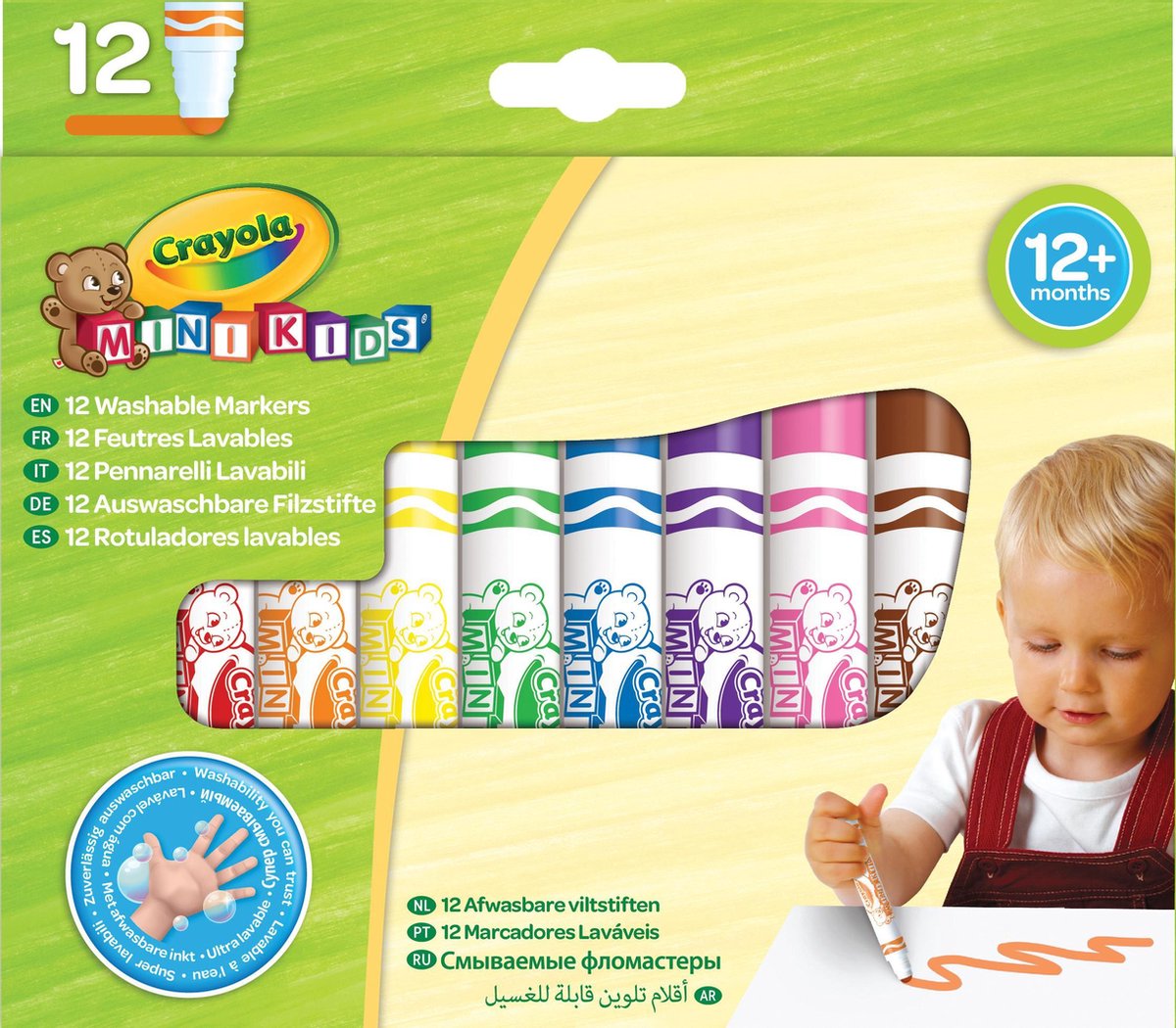 Crayola - mini kids - pennarelli - 12 pennarelli per bambini
