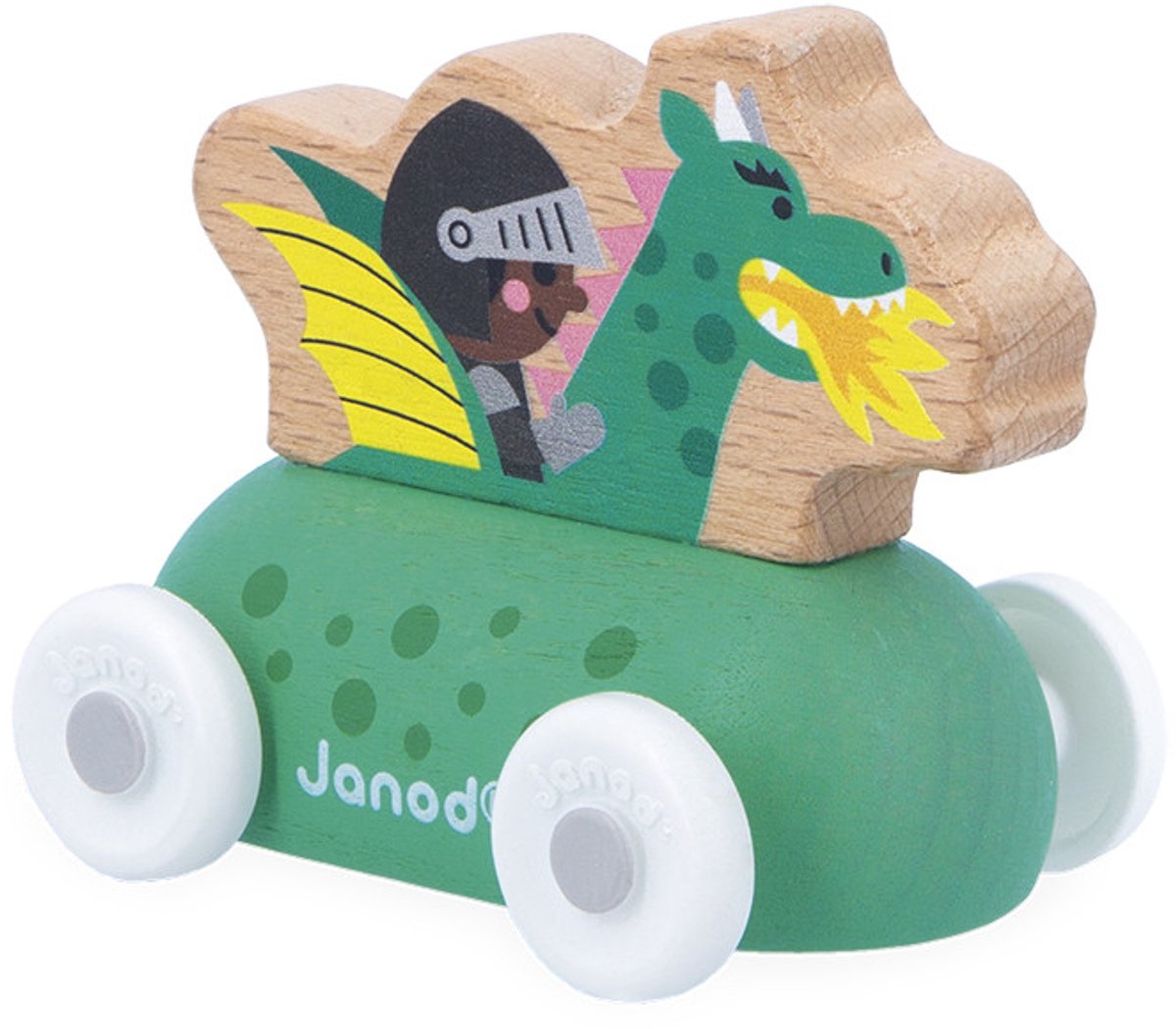 Janod - cruce de caminos - coche dragón de madera