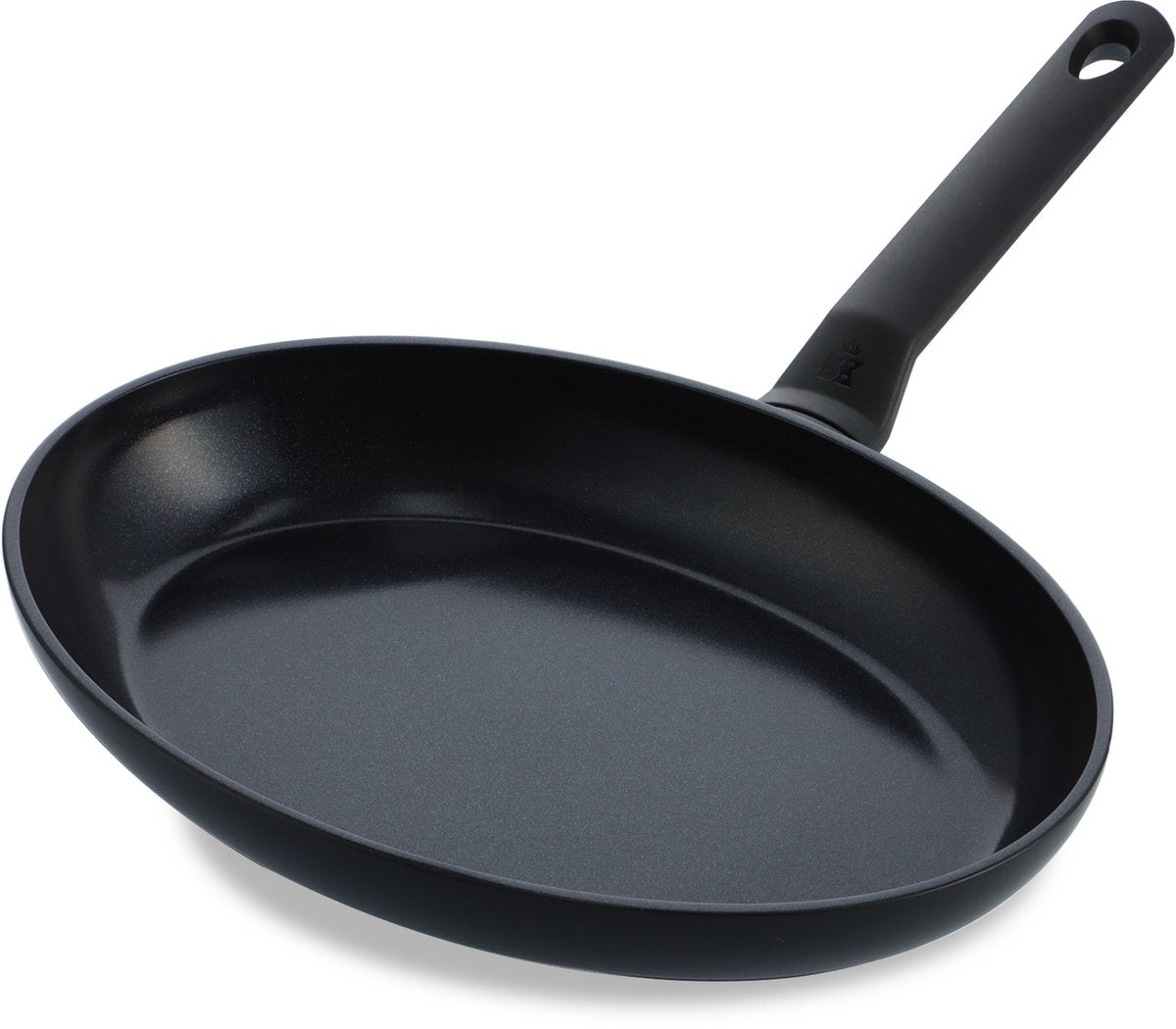 Bk easy basic cacerola para pescado con revestimiento antiadherente cerámico ø32cm - sin pfas - sartén para pescado de inducción - apta para horno hasta 160 grados - apta para lavavajillas - sin tapa - asas frías - negra
