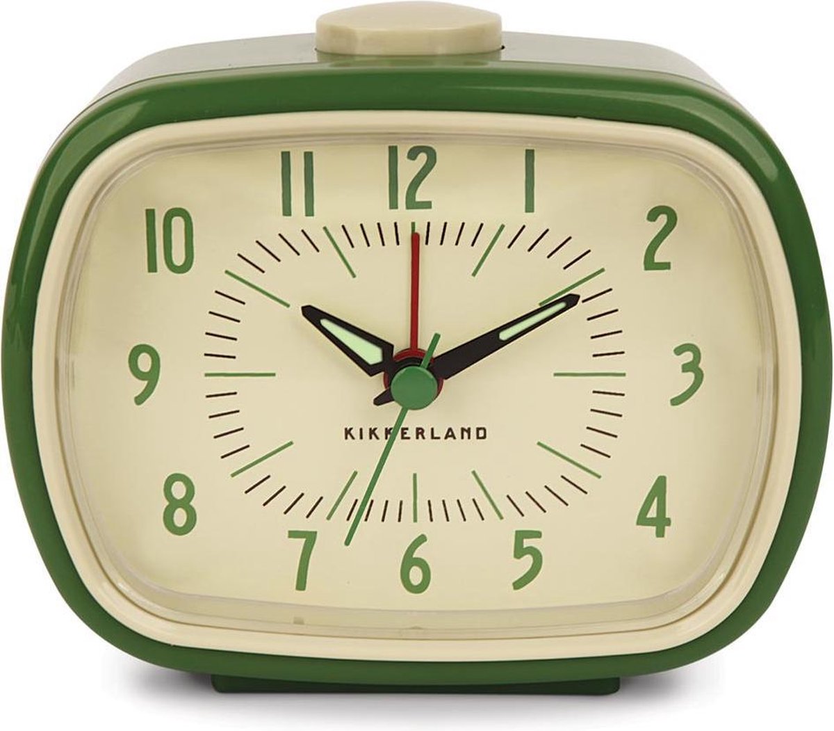 Kikkerland sveglia vintage retrò verde - sveglia classica - accessorio per la camera da letto - design classico