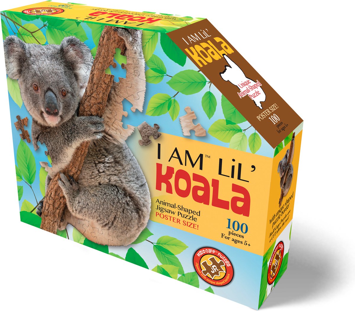 Mad capp puzzel koala 100 stukjes karton kleurrijk speelgoed.
